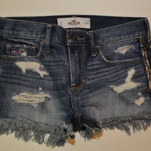 Hollister cut off shorts size 0 100% cotton 6889